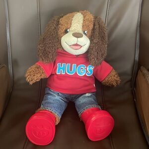 Build a bear puppy dog Hugs outfit Vday boots Plush